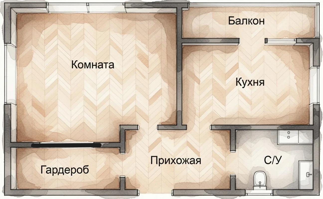 Уютная однокомнатная квартира - миниатюра 16