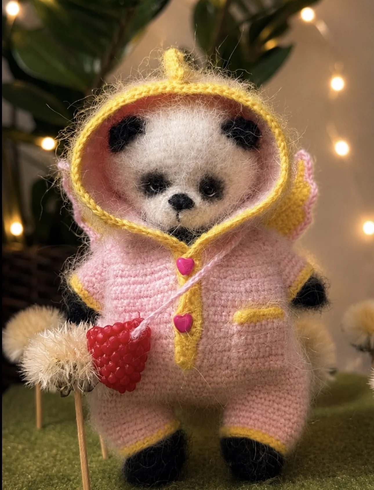 вязаная игрушка. коллекционная панда - миниатюра 2