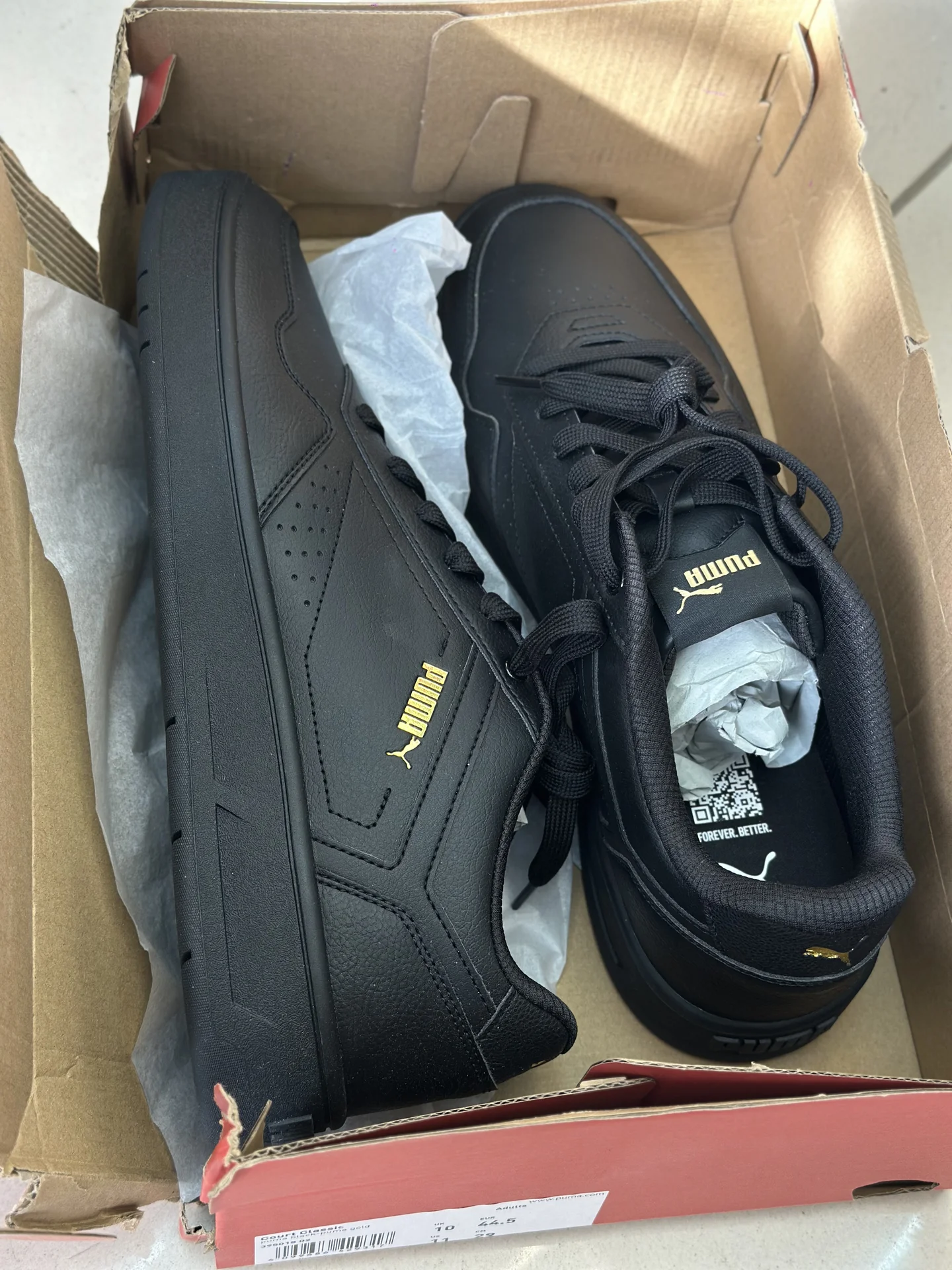 Кеды Puma мужские черные новые 44.5