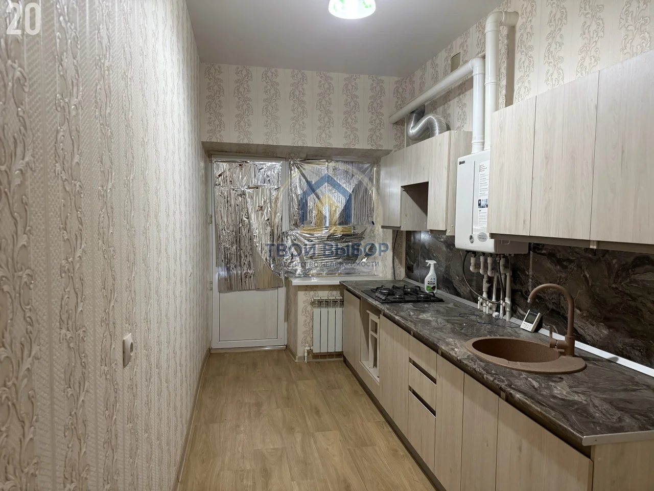 Однокомнатная квартира 36 кв.м этаж 3/3 станица Калининская - миниатюра 2