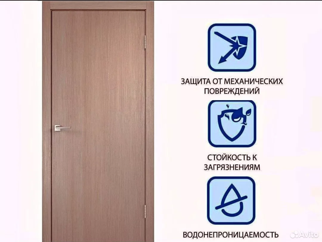 Влагостойкая пластиковая дверь капучино - изображение 1