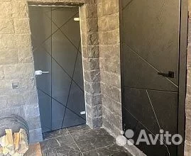 Стеклянная межкомнатная дверь с рисунком - миниатюра 3