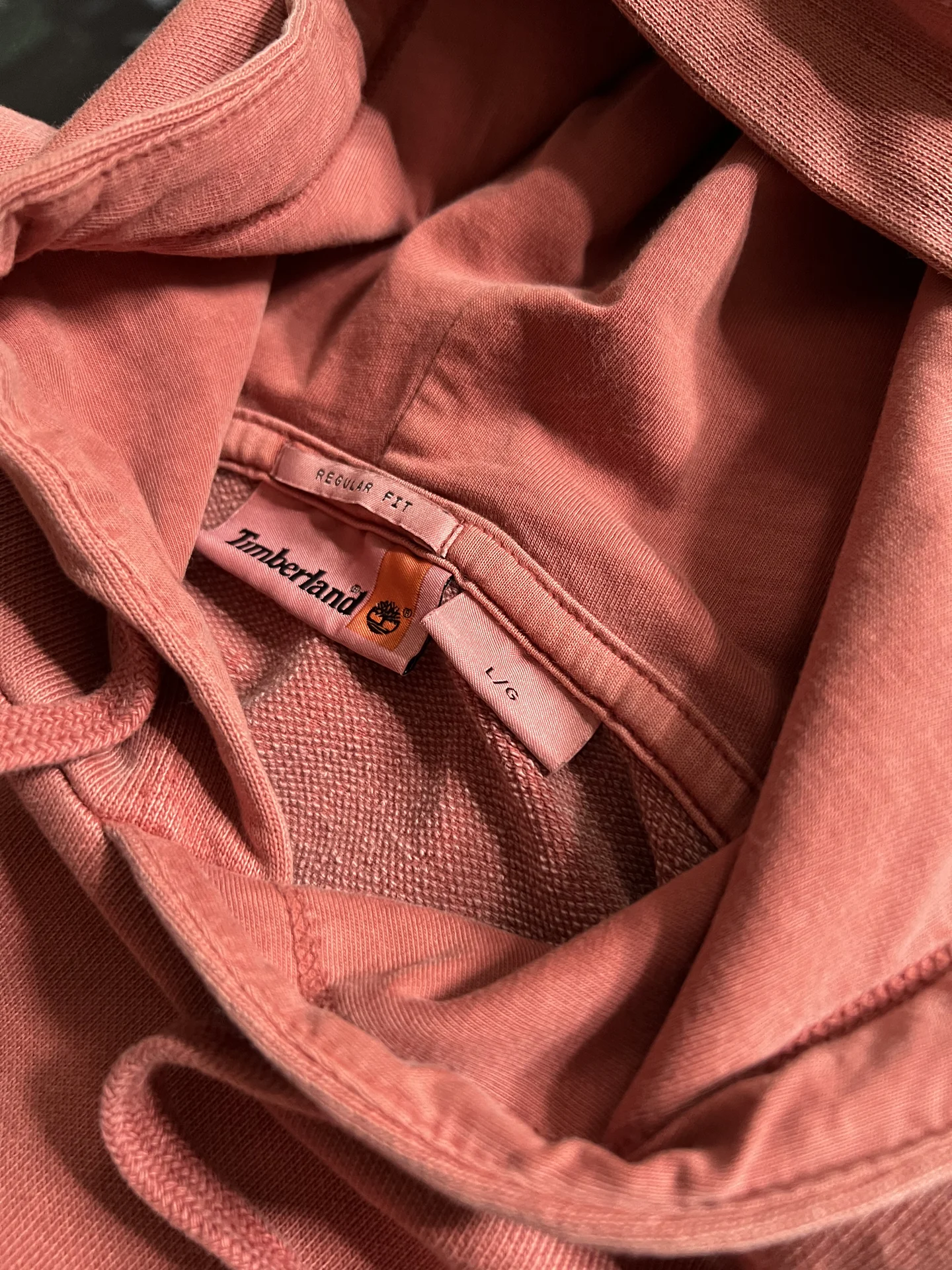 Худи Timberland Garment Dye L кирпичный/розовый - миниатюра 3