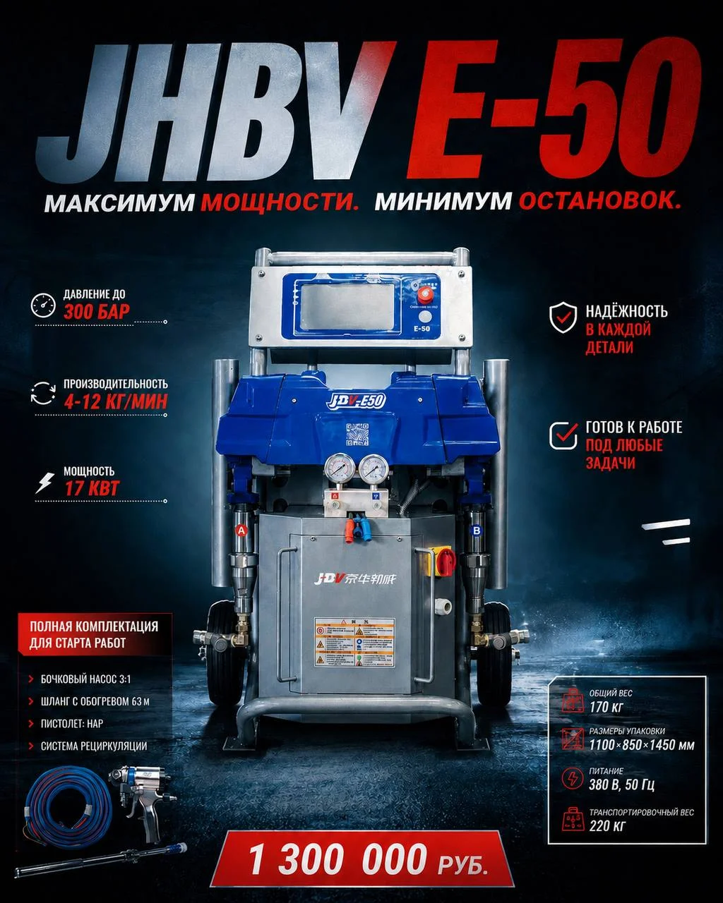 Установка для нанесения ППУ и полимочевины Е-50 - миниатюра 4