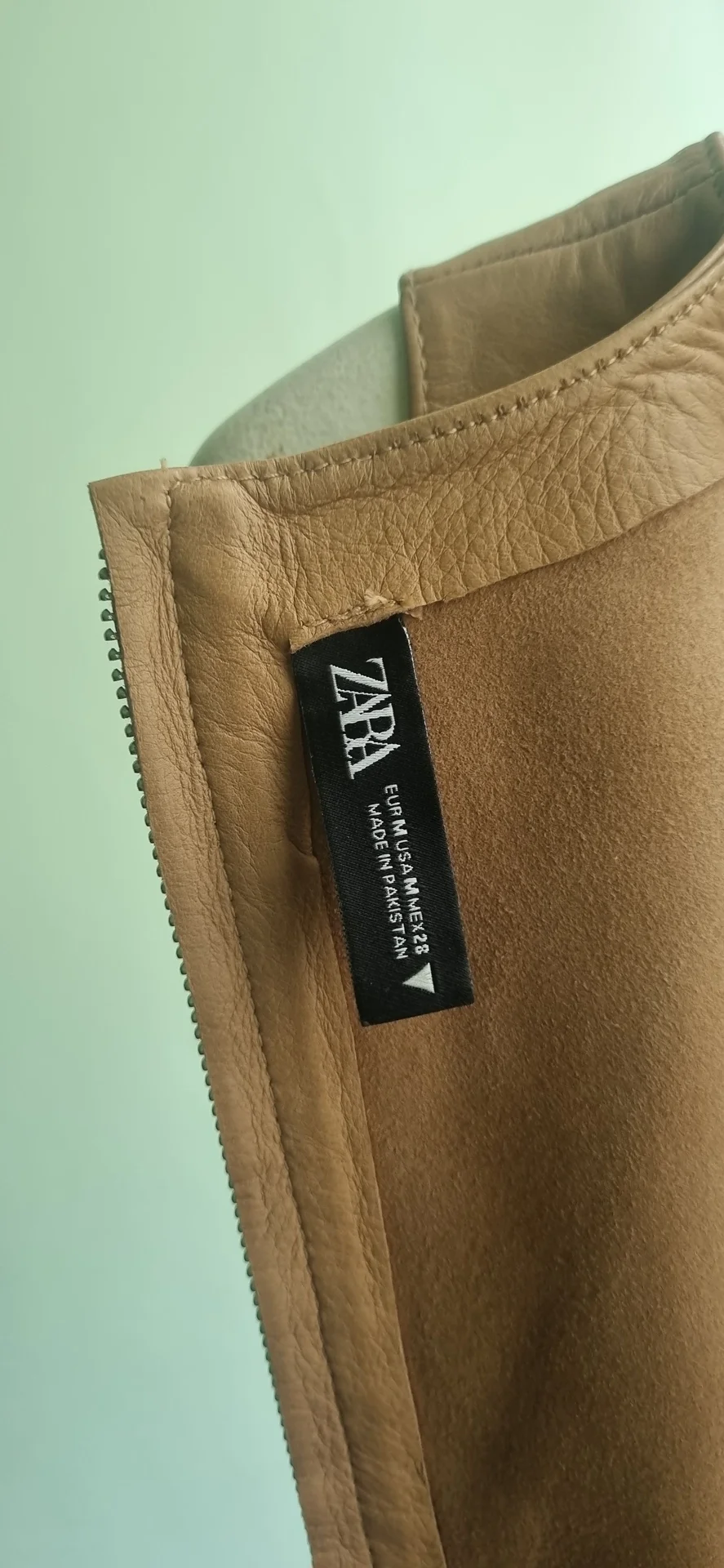 ZARA жилет натуральная кожа - миниатюра 4