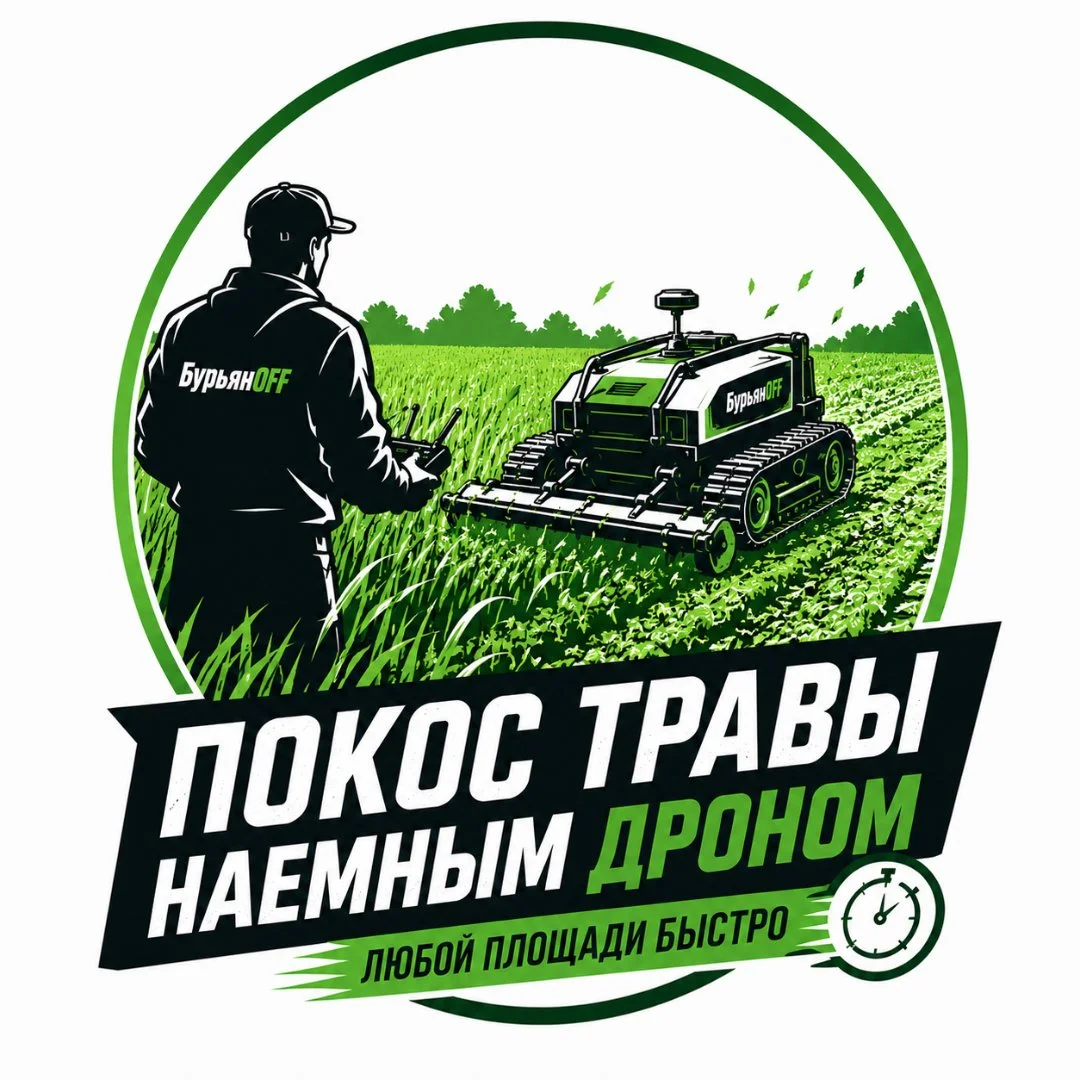 Покос травы/бурьяна наземным дроном - изображение 1