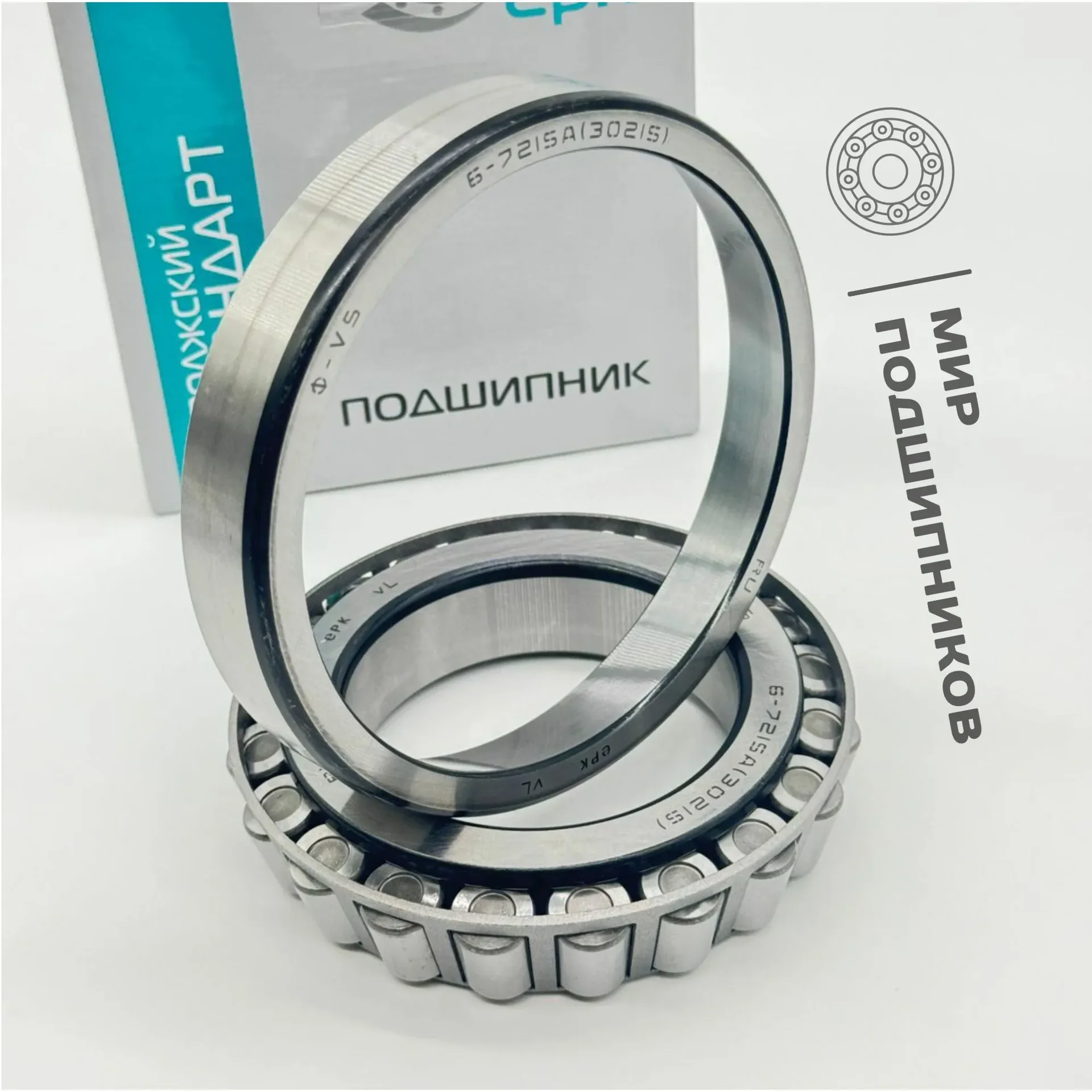 Роликовый конический подшипник 6-7215А 30215 (75х130х27.25) Дифференциал заднего моста ЗИЛ - миниатюра 3