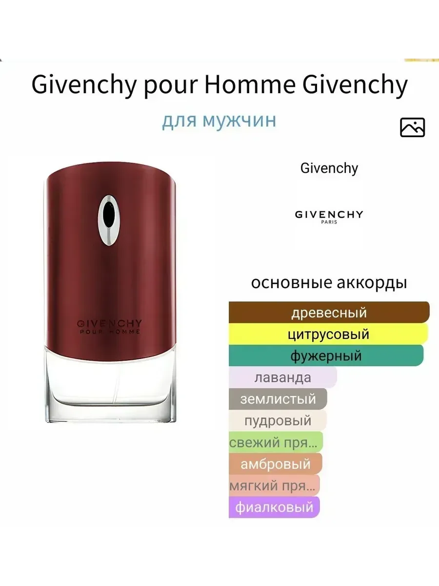 Мужские духи Живанши Givenchy Pour Homme - миниатюра 2
