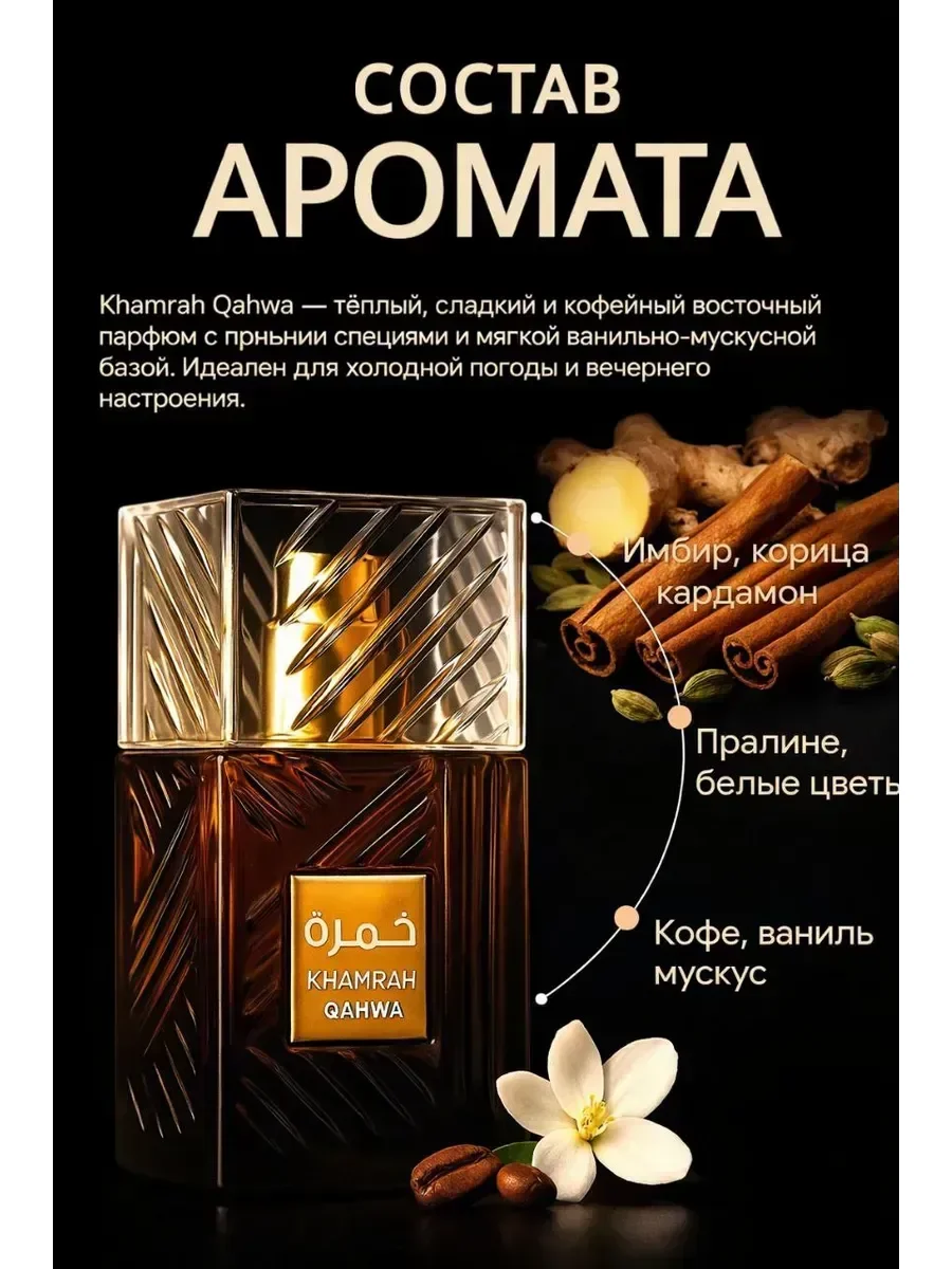 Lattafa Khamrah Qahwa 50мл - миниатюра 2