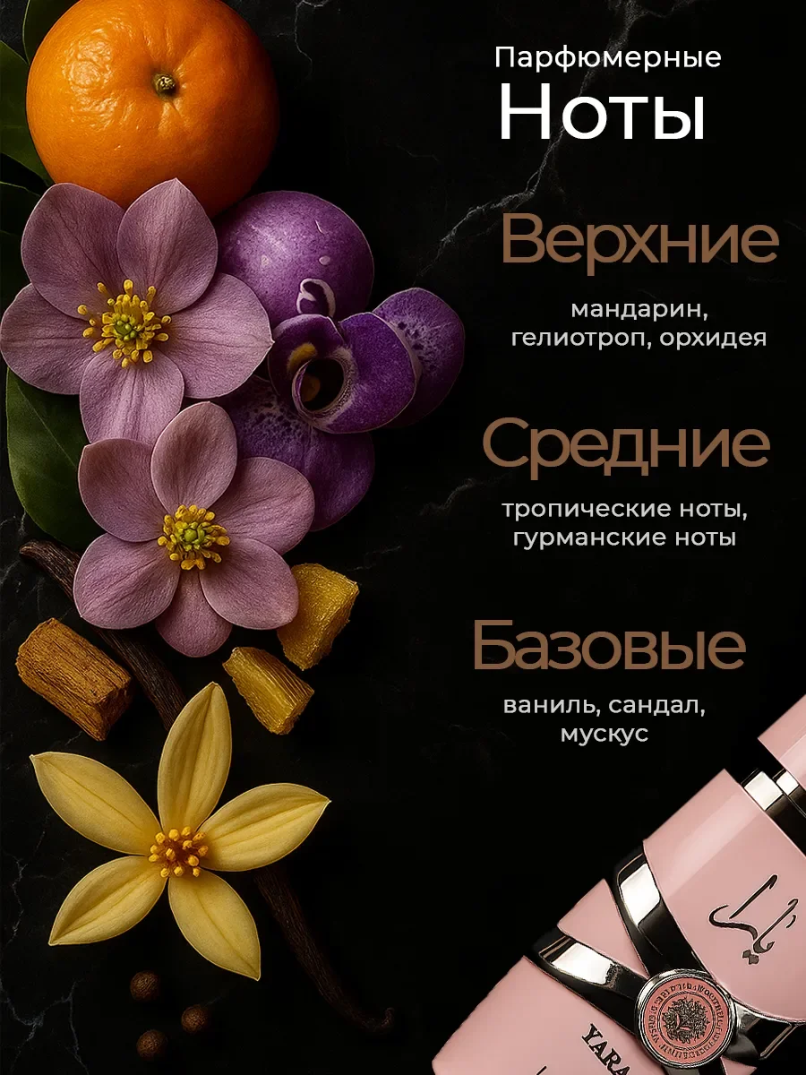 Арабские духи оригинал Lattafa Yara 100мл - миниатюра 2
