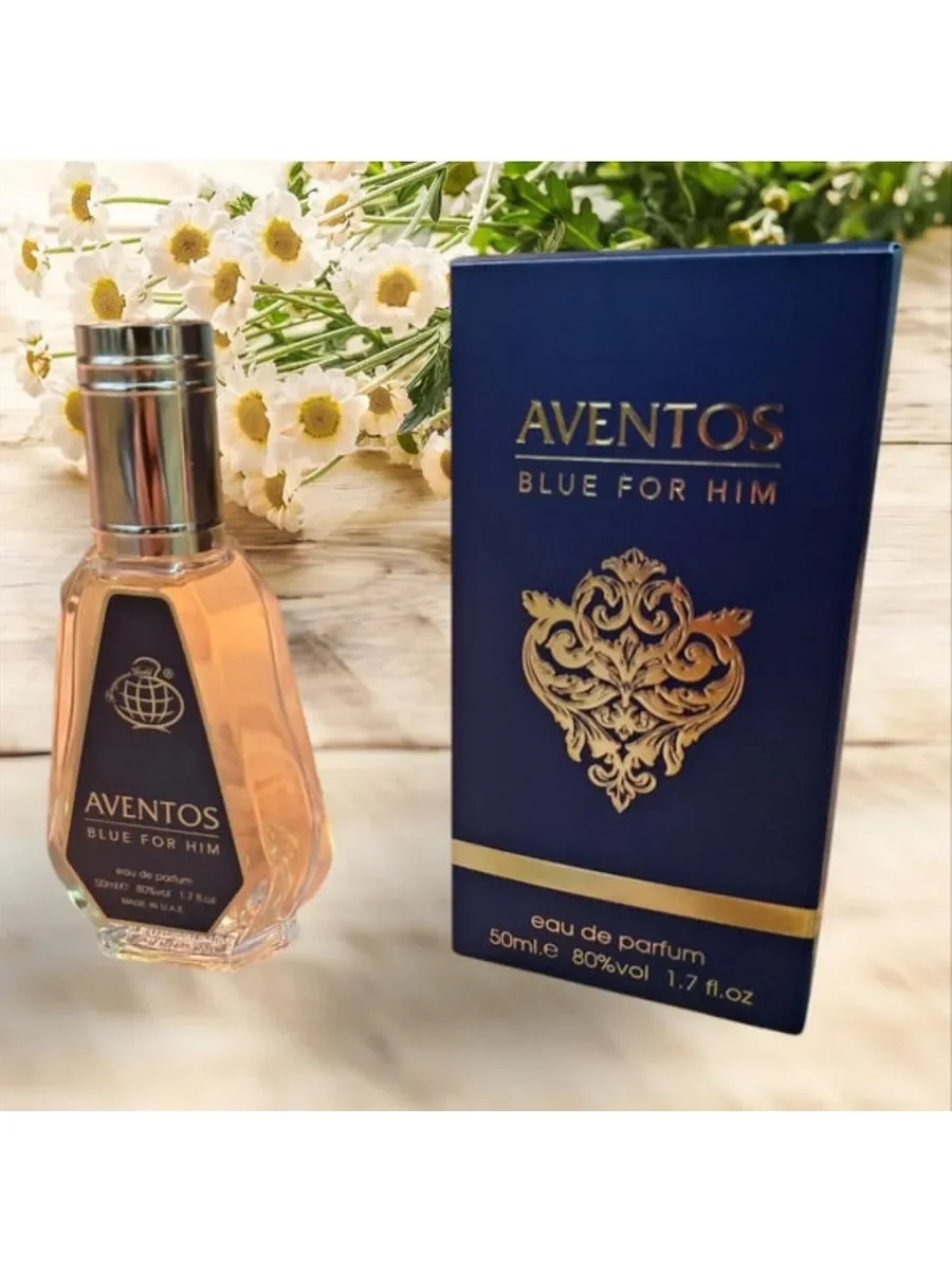 Духи арабские Aventos Blue For Him, стойкий аромат 50 мл - изображение 1