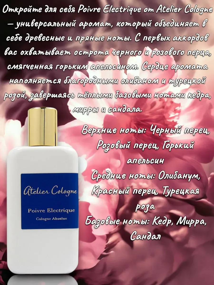 Духи Ателье Колон Poivre Electrique unisex 100 ml - миниатюра 2