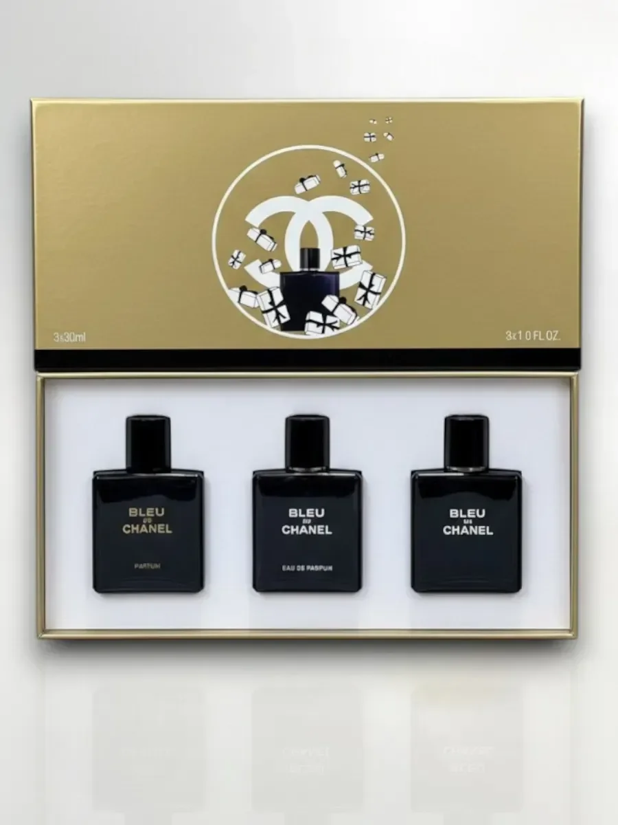 Подарочный набор Шанель «Блю де Шанель» 3х30 ml - миниатюра 2