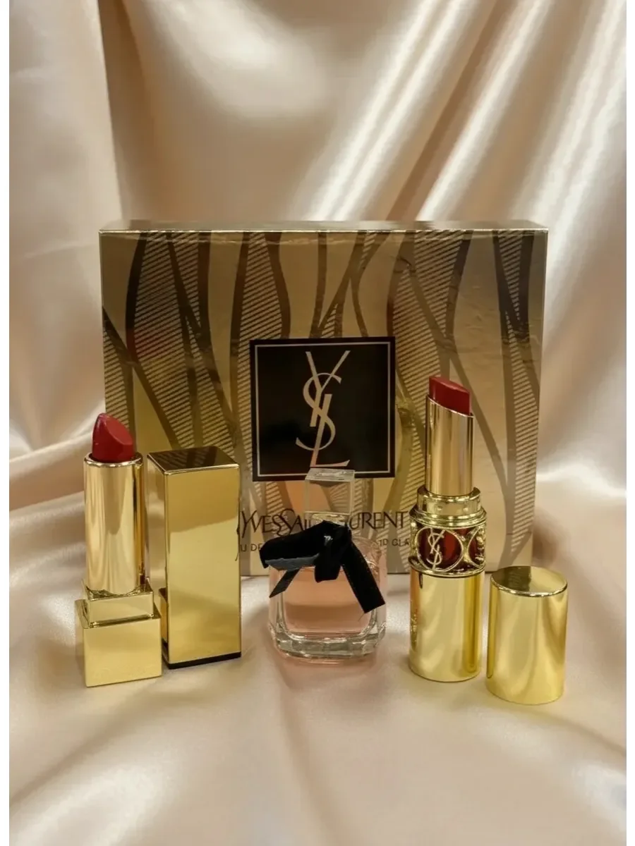 Подарочный набор YSL Parfum & Lipstic & Lip Glaze - изображение 1