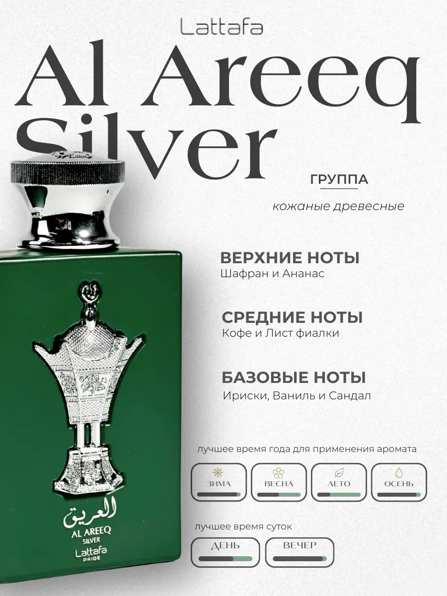 Духи арабские мужские Al Areeq Silver 100 мл - миниатюра 2