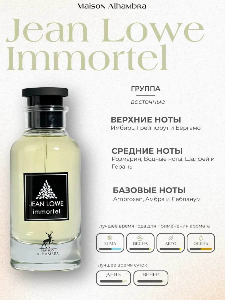 Духи мужские арабские JEAN LOWE immortel - миниатюра 2