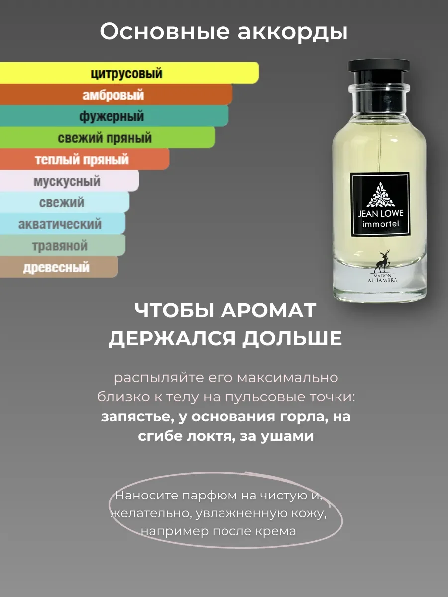 Духи мужские арабские JEAN LOWE immortel - миниатюра 4