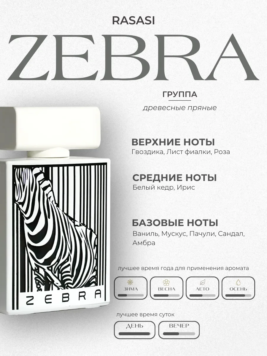 Духи женские арабские ZEBRA - миниатюра 2
