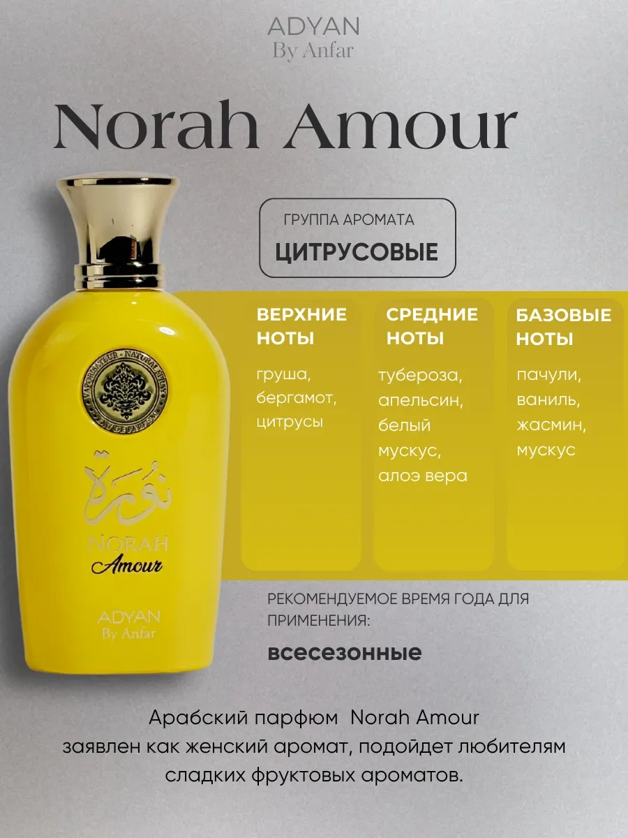 Духи арабские женские NORAH Amour - миниатюра 2