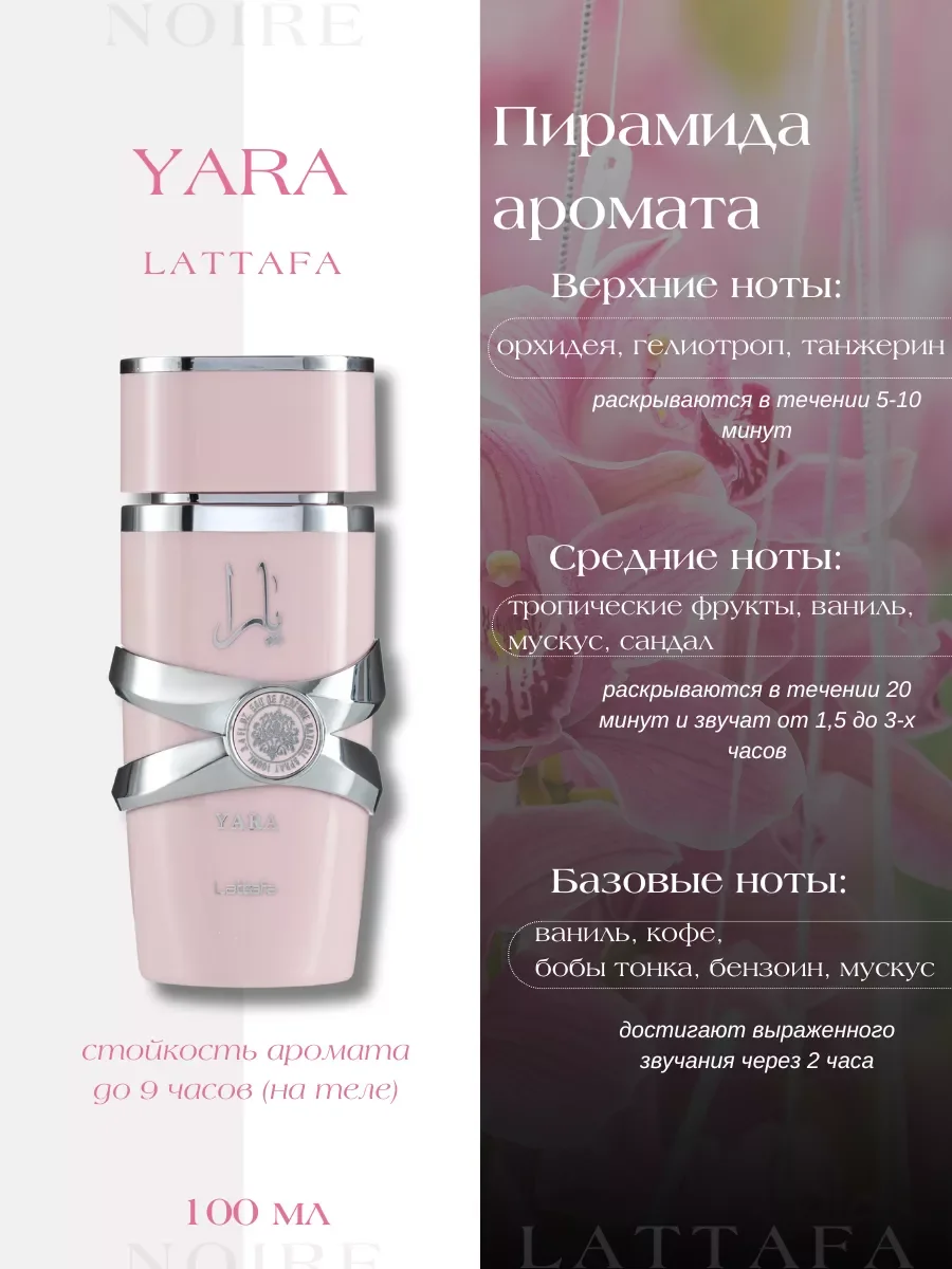 Духи женские арабские YARA 100 мл - миниатюра 2