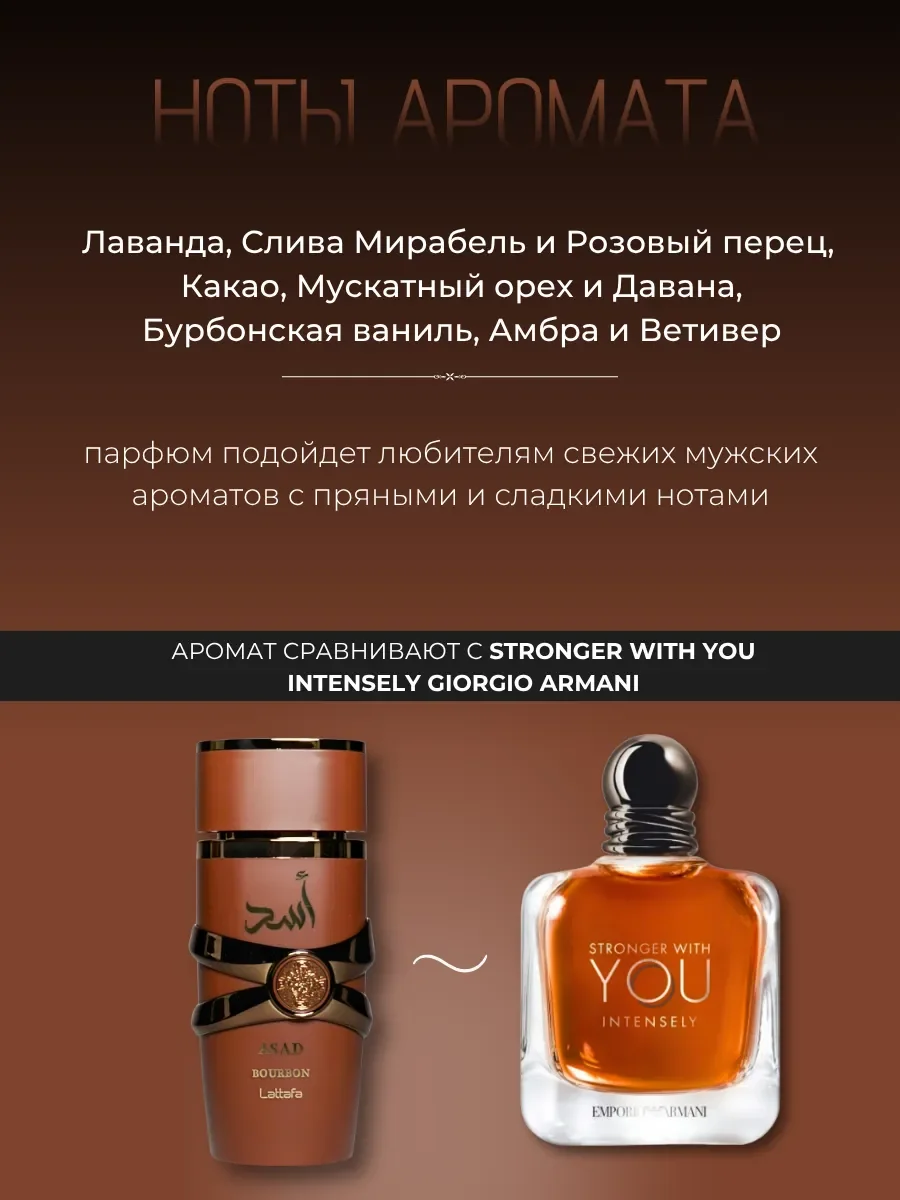 Духи мужские арабские Asad Bourbon - миниатюра 2