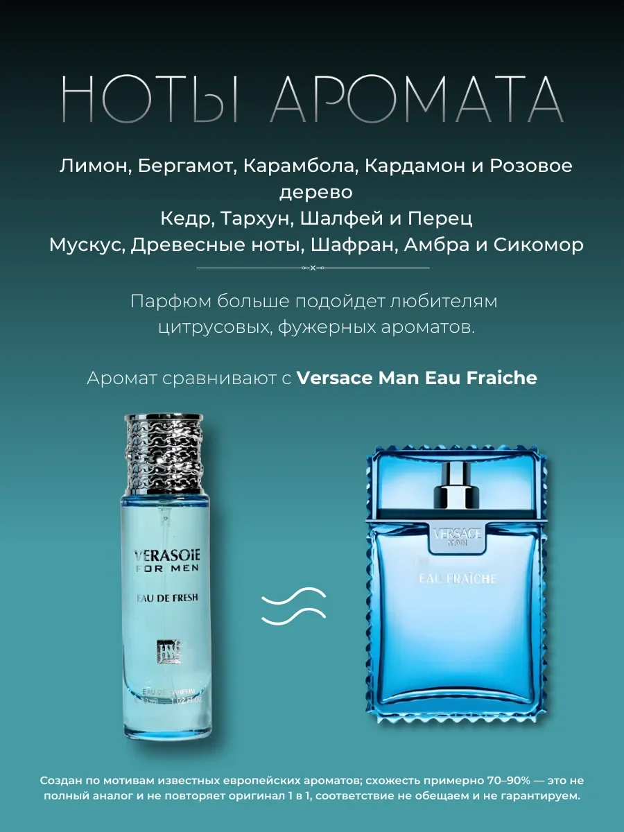 Духи арабские VERASOIE EAU DE FRESH по мотивам - миниатюра 2
