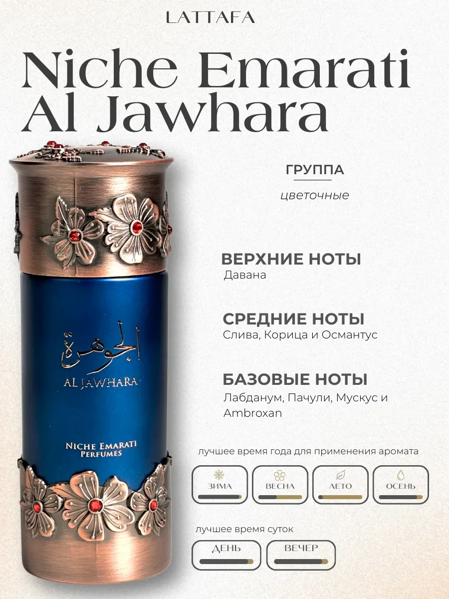Духи женские арабские Al Jawhara - Niche - миниатюра 2