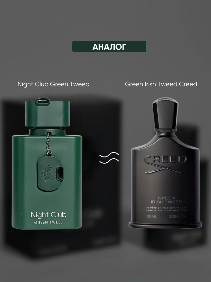 Духи мужские арабские Night Club Green Tweed - миниатюра 3