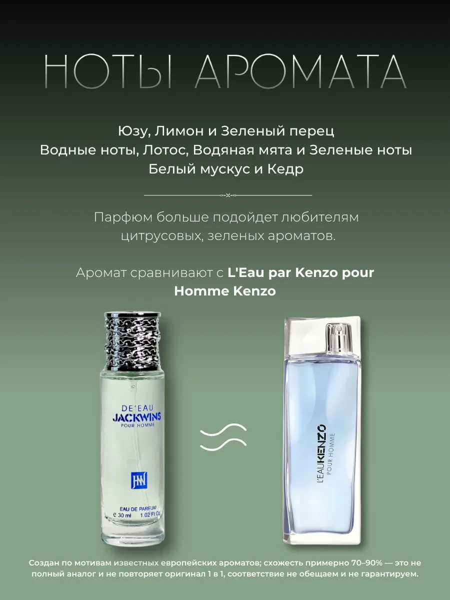 Духи арабские DE'EAU POUR HOMME по мотивам - миниатюра 2