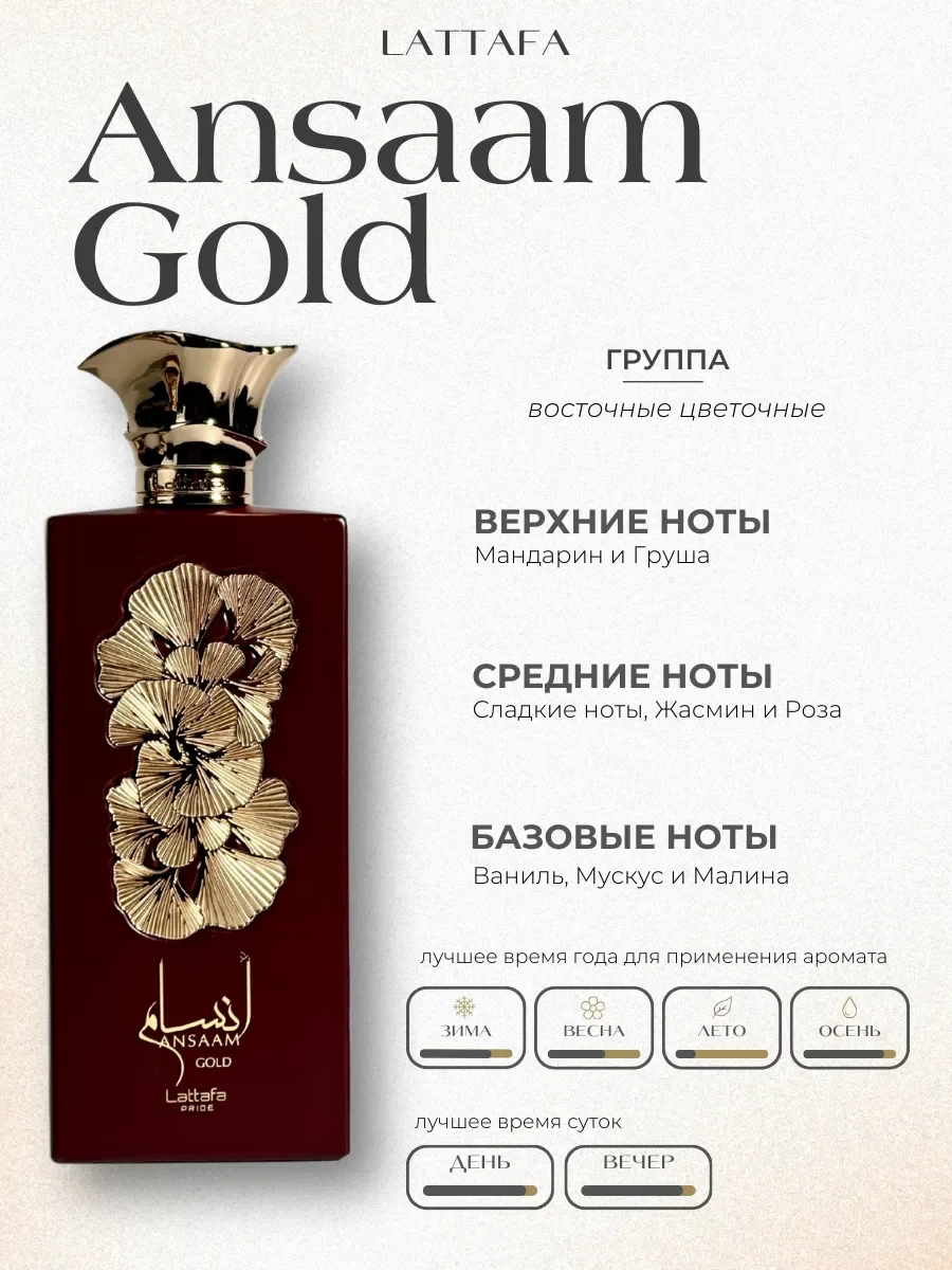 Духи женские арабские Ansaam Gold - миниатюра 2
