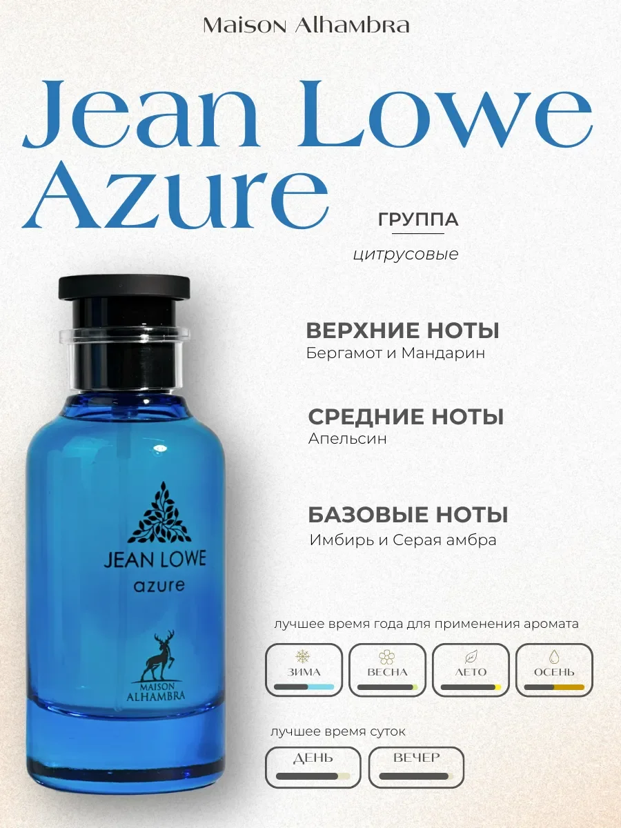 Духи арабские JEAN LOWE azure - миниатюра 2