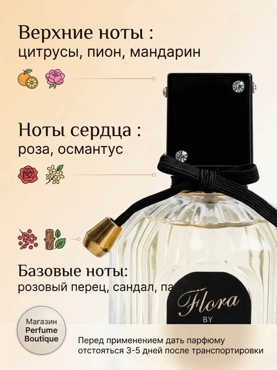 Духи женские стойкие арабские Flora by Flora 100мл оригинал - миниатюра 2