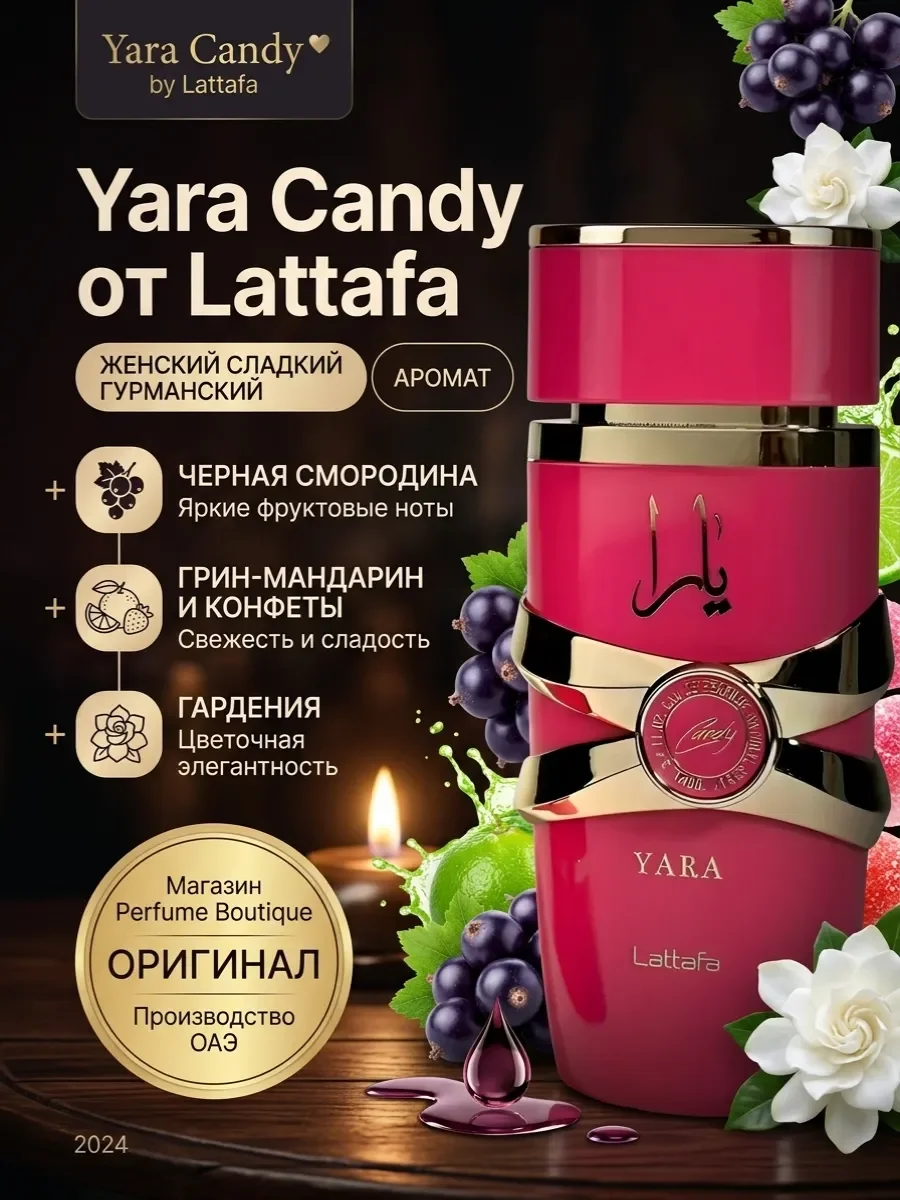 Духи женские арабские Латтафа Yara Candy 100мл оригинал - изображение 1