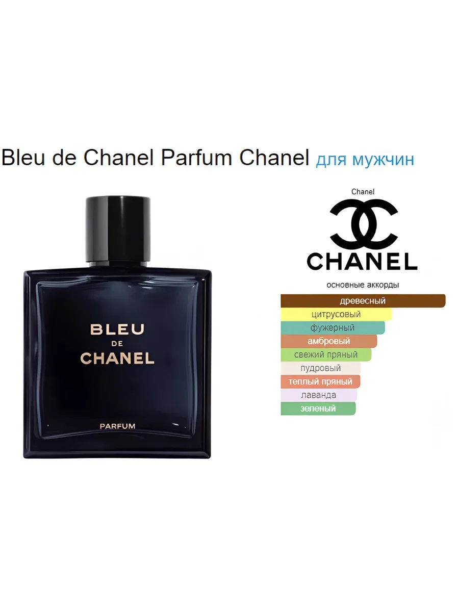 Духи мужские стойкие Bleu de Chanel Parfum 100м оригинал - миниатюра 6