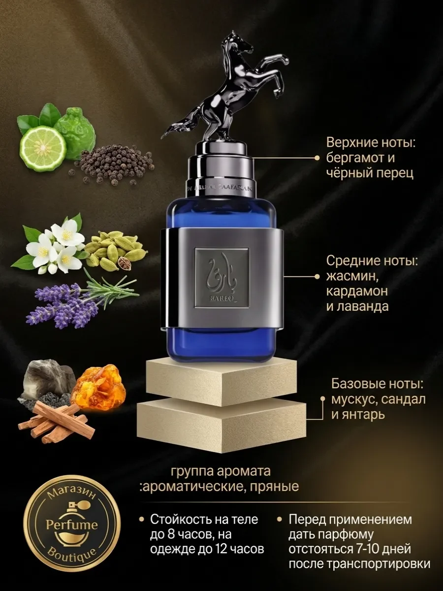 Арабские духи мужские Bareq Mirage Ard Al Zaafaran 100мл - миниатюра 3