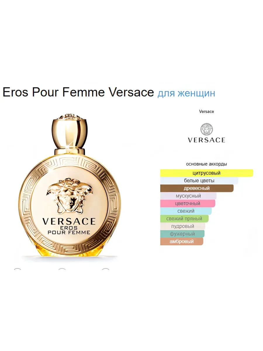 духи женские Versace Eros Pour Femme 100 ml - миниатюра 4