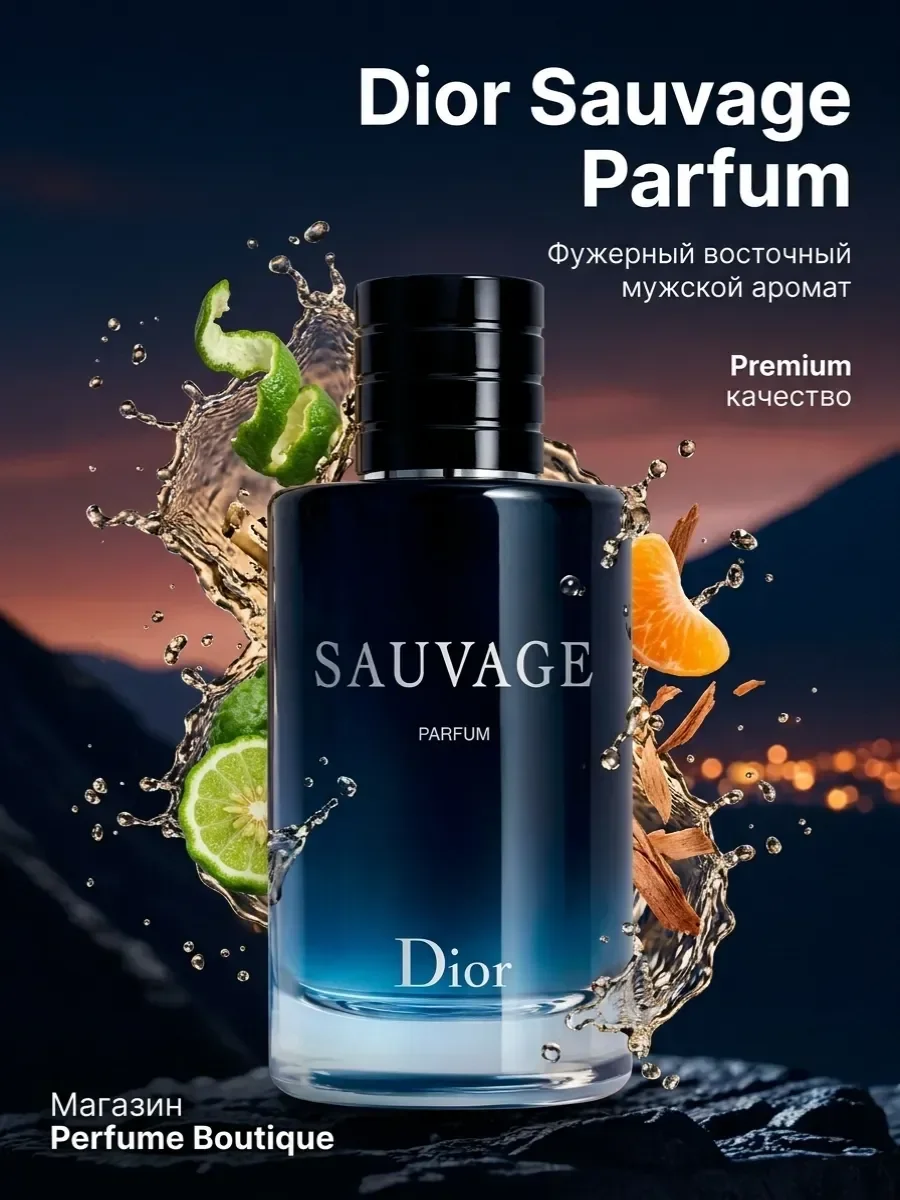 Духи мужские стойкие саваж диор dior sauvage 100 ml - изображение 1