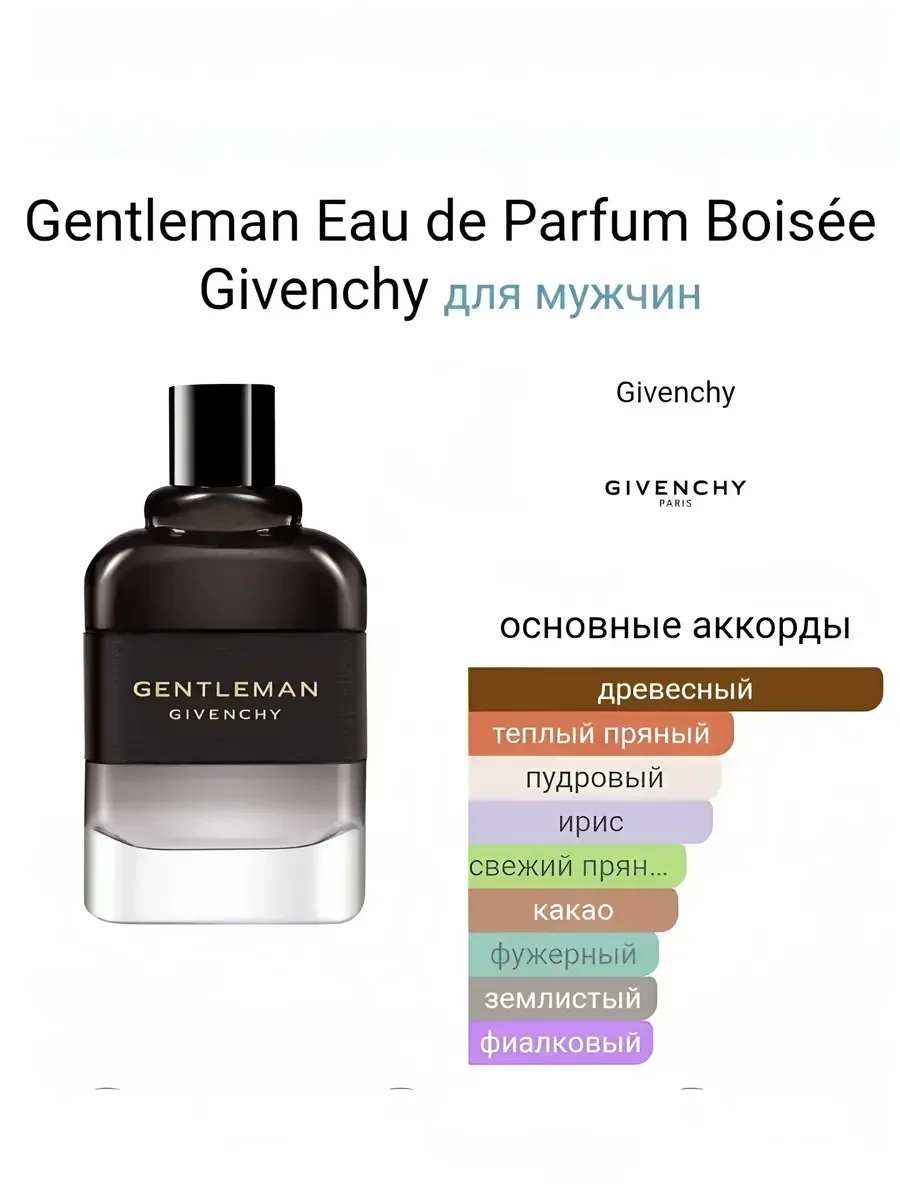 Духи мужские стойкие Givenchy Gentleman Eau De Parfum Boisee… - миниатюра 2