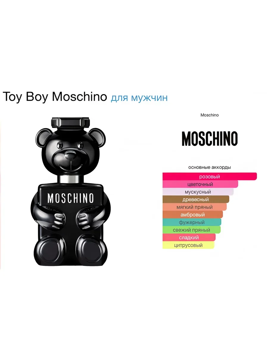 Духи мужские стойкие Toy Boy Moschino Мишка Москино 100 ml - миниатюра 4