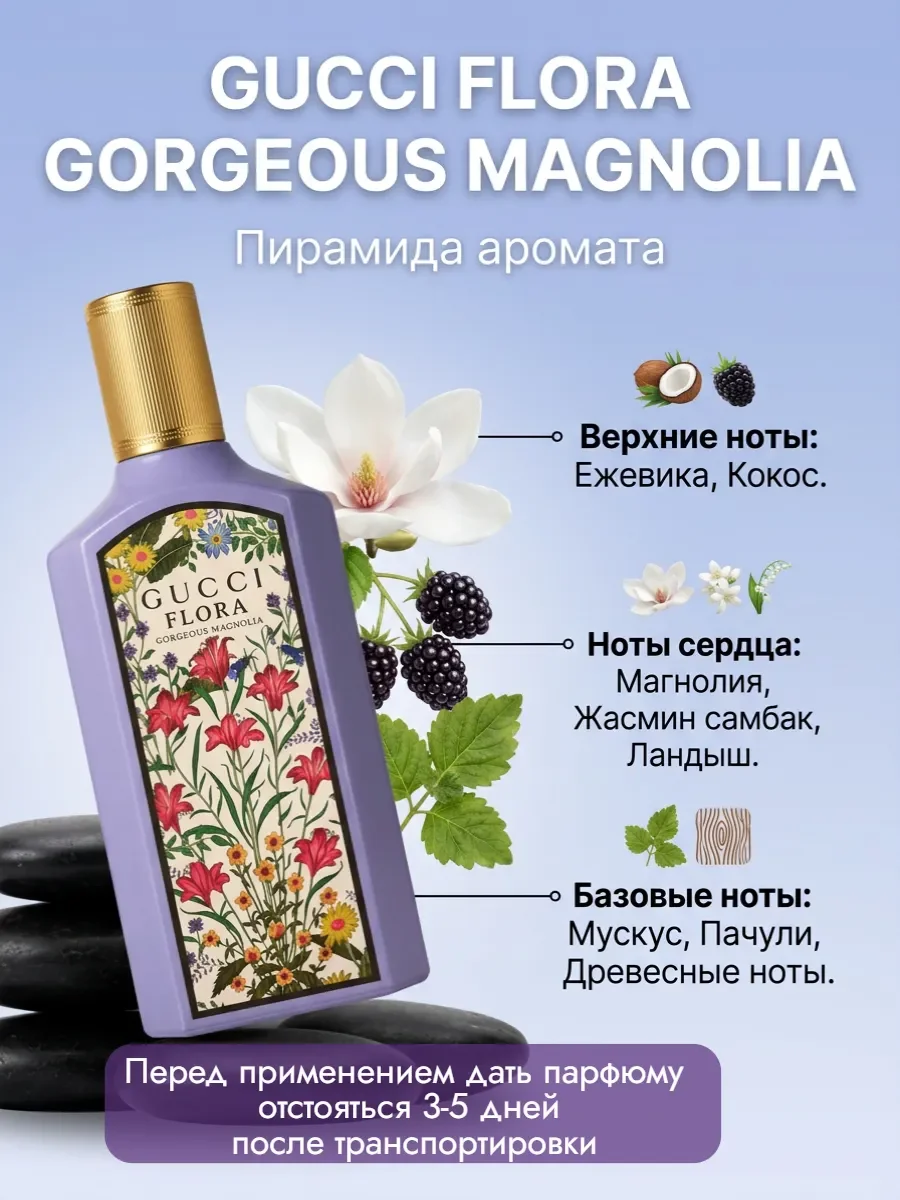 Духи женские Gucci Flora Magnolia 100 ML - миниатюра 2