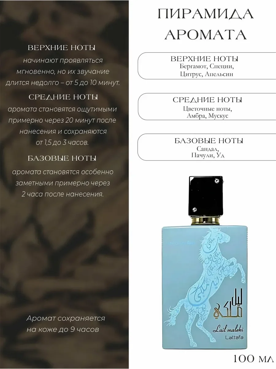 Духи арабские унисекс Lail Maleki Moroccan Blue 100 мл - миниатюра 2