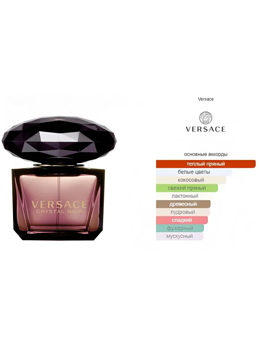 духи женские стойкие Versace crystal noir 90 ml - миниатюра 2