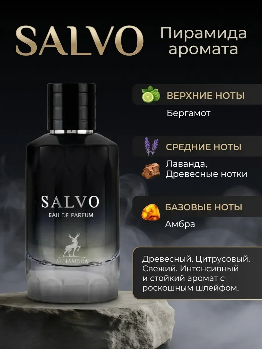 Духи мужские стойкие Salvo по мотивам Dior Sauvage 100ml - миниатюра 5