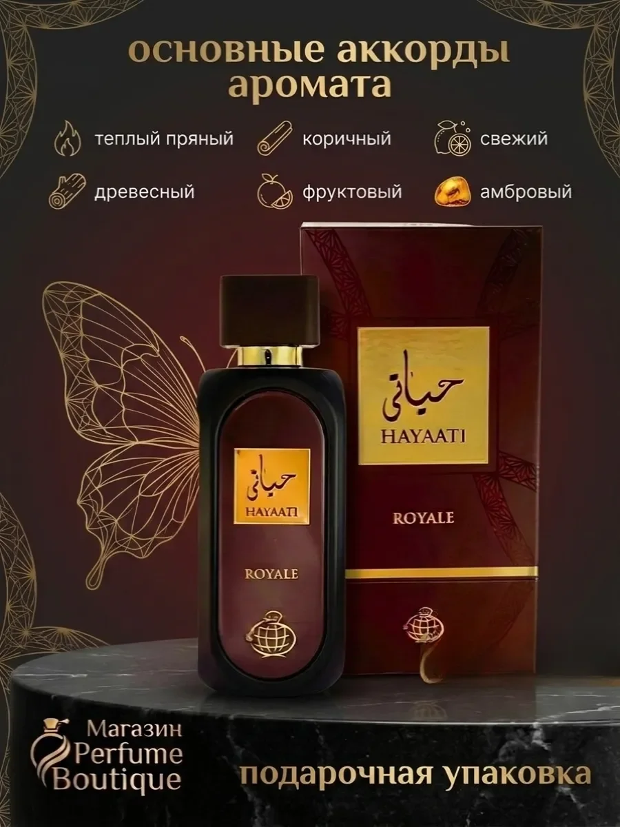 Духи арабские стойкие мужские Hayaati Royale 100мл оригинал - миниатюра 4