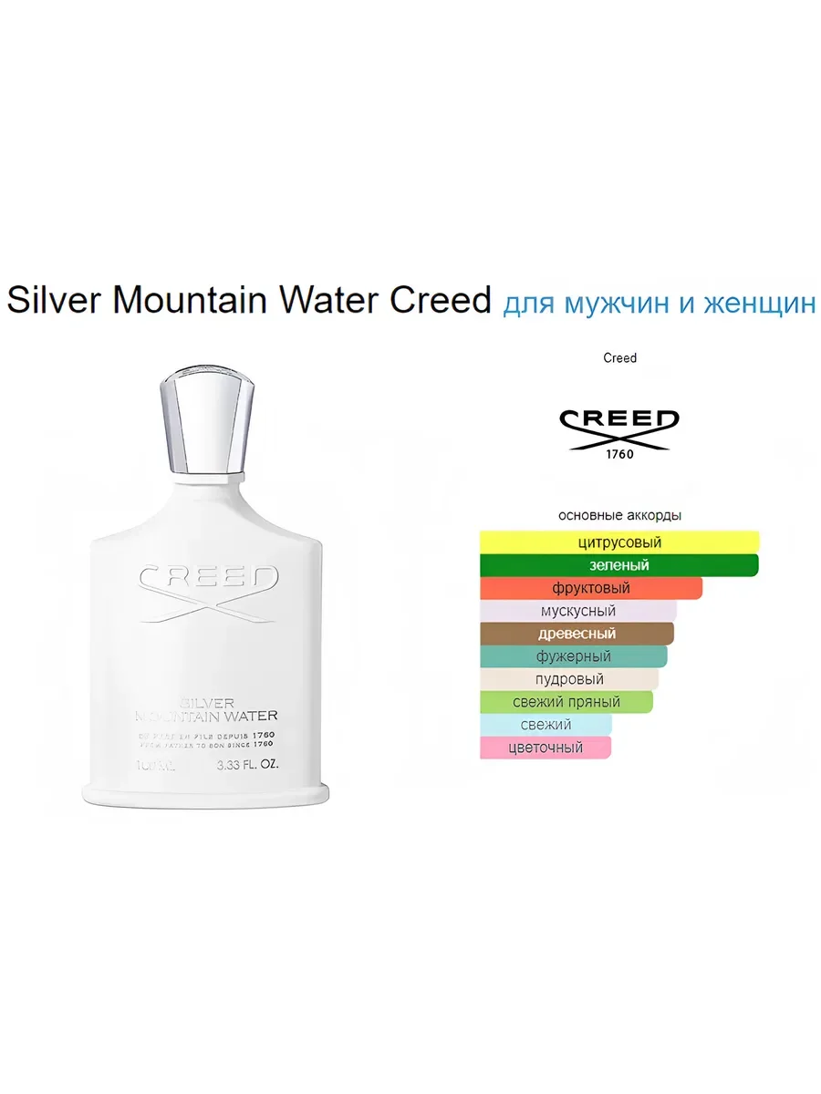Духи унисекс Крид Silver Mountain Water 100 ML - миниатюра 3
