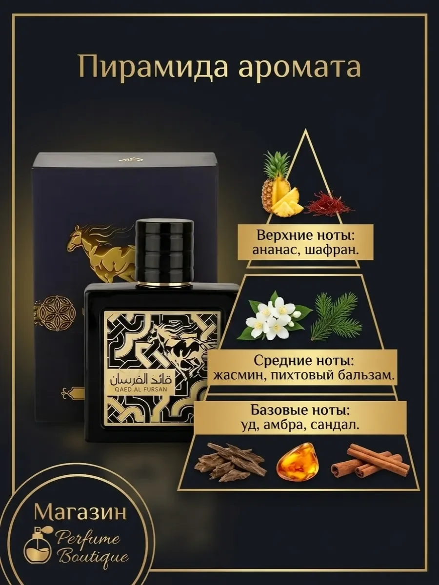 Духи арабские унисекс стойкие Qaed Al Fursan 100 ml оригинал - миниатюра 2