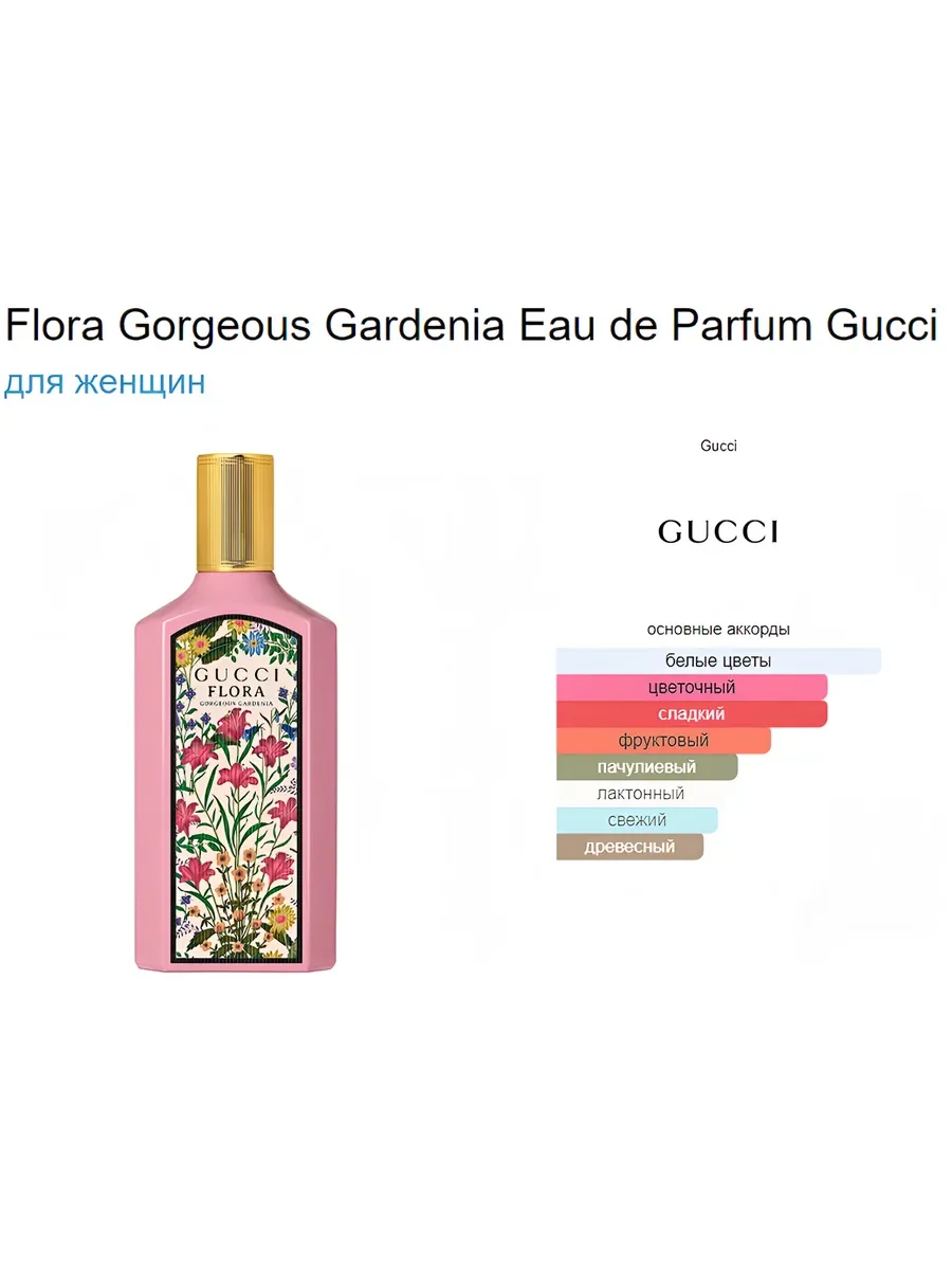 Духи женские стойкие GUCCI Flora Gorgeous Gardenia 100 ml - миниатюра 5