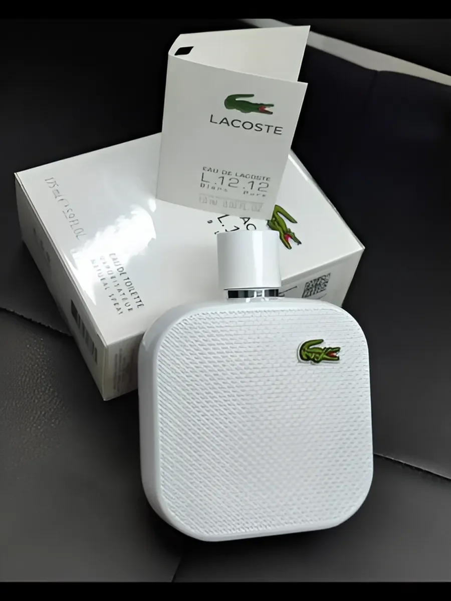 Духи мужские стойкие Lacoste white blanc 12.12 100 мл - миниатюра 4