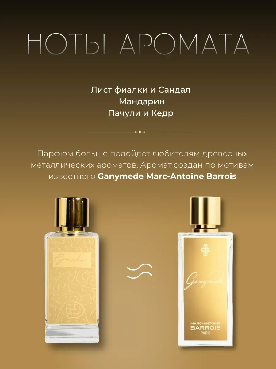 Духи арабские Grandeur по мотивам Ganymede 80ml оригинал - миниатюра 3