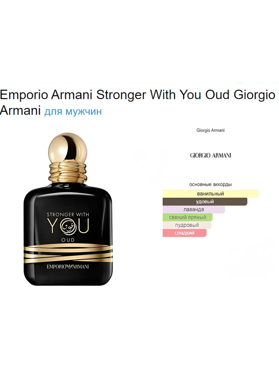 Духи мужские Emporio Stronger With You Oud 100 ml - миниатюра 2